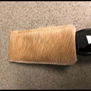 New Sunglasses  Case Cowhide Soft Leather